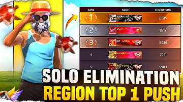 Solo Eliminations Region Top 1 Push | Every Br Rank Match More Kill Tips And Tricks | Ep-2
