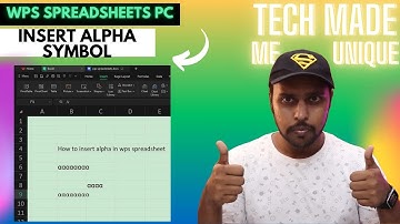 How to insert alpha symbol in wps spreadsheet | How to insert alpha symbol in wps spreadsheet pc
