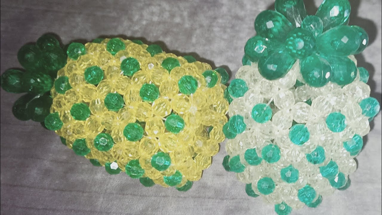 طريقة عمل الاناناس بالخرز للمبتدئين🍍🍍🍍