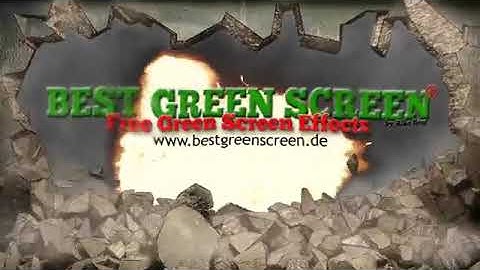 wall collapse C round green screen   different intro effects with sound   free use