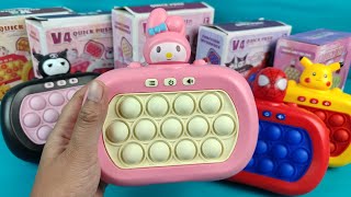 ♡ Satisfying Fast Jumbo MY MELODY cute character POPIT PUSH GAME toys unboxing ASMR Videos
