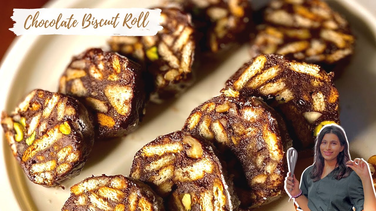 No Bake Chocolate Biscuit Roll 5 Ingredients ONLY Chocolate Salami