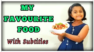 My favourite food | Speech | Pasta | English| With subtitles | For kids & Students