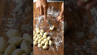 Creamy Garlic Potato Gnocchi | Soft Pillowy Homemade Pasta #shorts