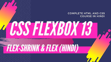 Flexbox Tutorial 13 in Hindi (Flex Shrink and Flex)