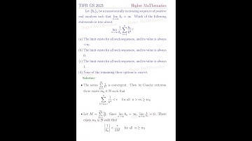 TIFR GS 2023 solution | Real Analysis #tifrgssolution #tifrmaths