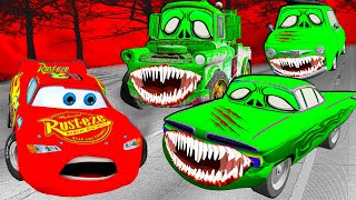 Lightning McQueen  vs ZOMBIE MATER Pixar cars Zombie apocalypse in  BeamNG.drive