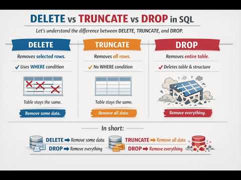 DELETE vs TRUNCATE vs DROP – big difference