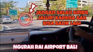 Jalan masuk terminal domestik dan terminal international bandara Ngurah rai airport bali