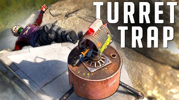RUST - This Invisible TURRET Made me BANK - Trap Base