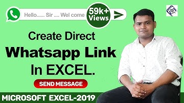How To create WhatsApp link in MS Excel Sheet || WhatsApp Direct Link || By Hari Sir