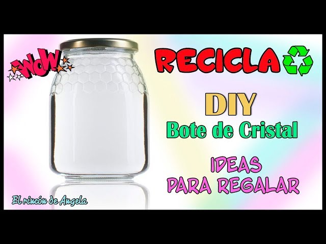 IDEAS PARA REGALAR- Reciclar botes de cristal pequeños- DIY Manualidades y  decoupage 