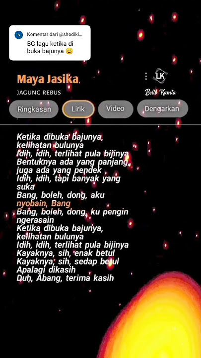 lirik lagu jagung rebus maya jasika 💃🗿#fypシ #lirik #kanayatn #jagungrebus #liriklagu #lirikgoogle