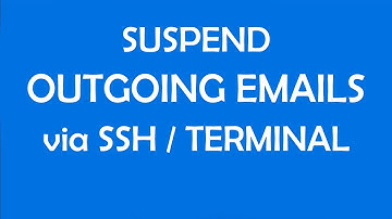 How to Suspend and Unsuspend Outgoing emails in cPanel via SSH