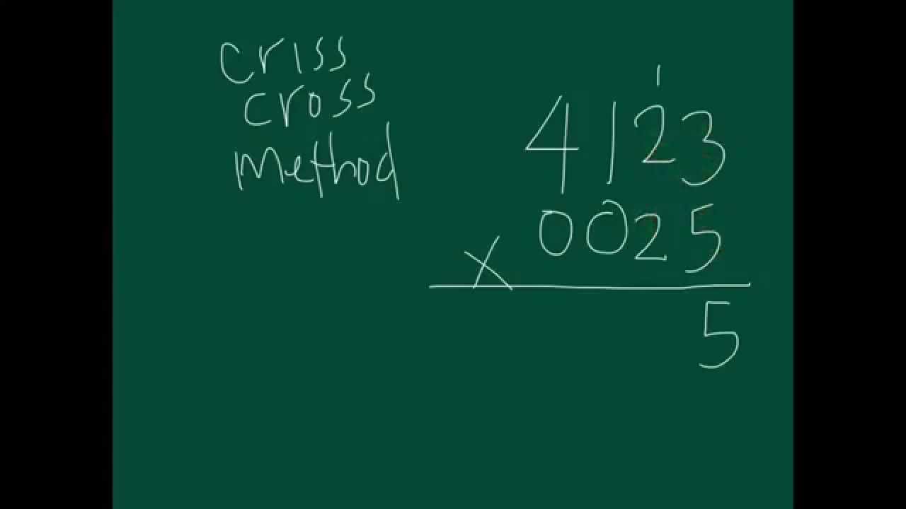 How To Do Criss Cross Multiplication