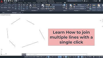 Learn How to join multiple lines with a single click /autocad
