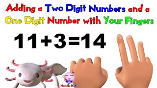 Adding a Two Digit and a One Digit Number with Fingers | Basic Math for First Grade & Second Grade screenshot 5