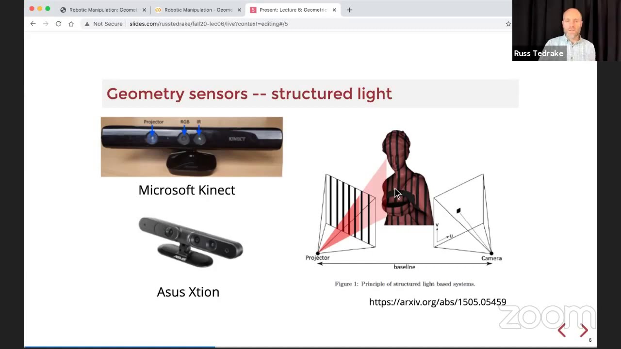 Lecture 6 | MIT 6.881 (Robotic Manipulation), Fall 2020 | Geometric Perception (Part 1)