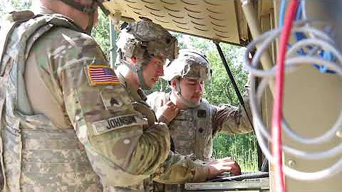 Soldiers field new satellite communications system...