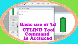 #Archicad #begineer #Tutorial - #Basic use of #3D #cylinder GDL #Tool Command to make 3D #GDL #Model
