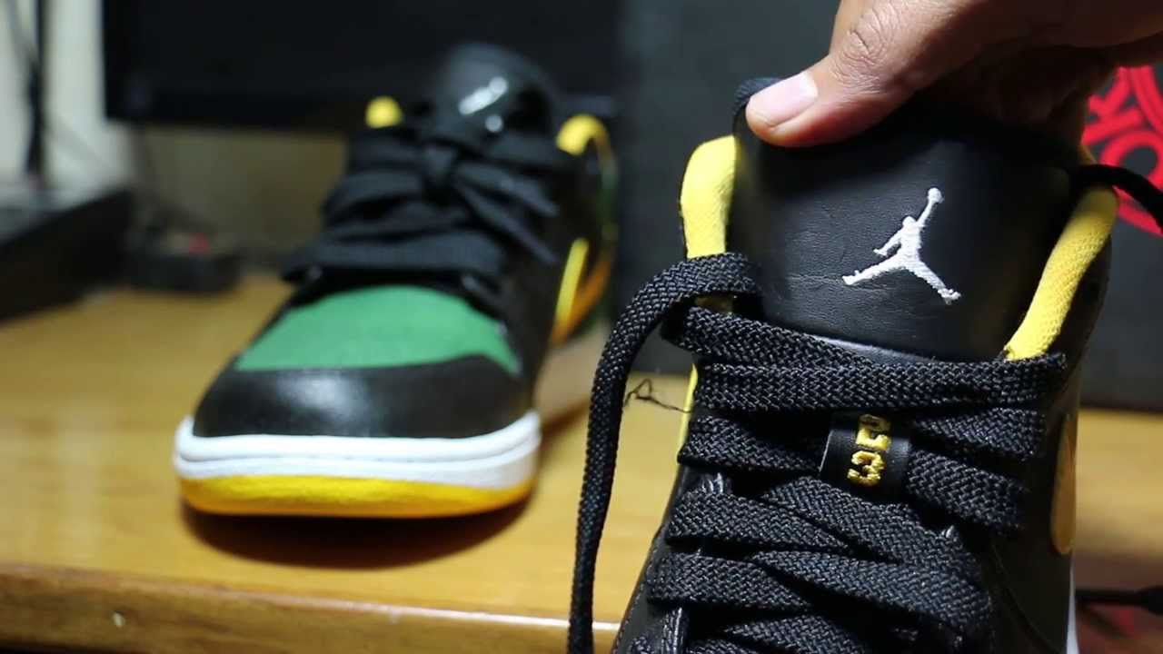 green yellow and black jordan 1