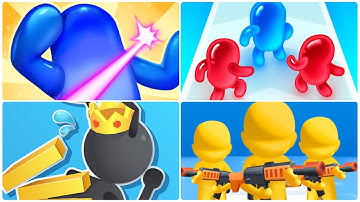 Snake Run Vs Monster Squad Rush, Count Master 3D VS Join blob clash 3d Gameplay walkthrough All