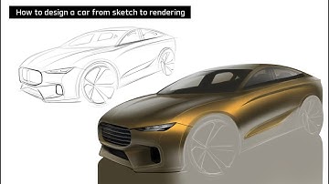 How to design a car from Sketch to rendering ( ipad + applepencil )