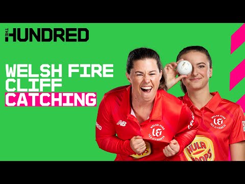 Welsh fire take on the cliff catching challenge!