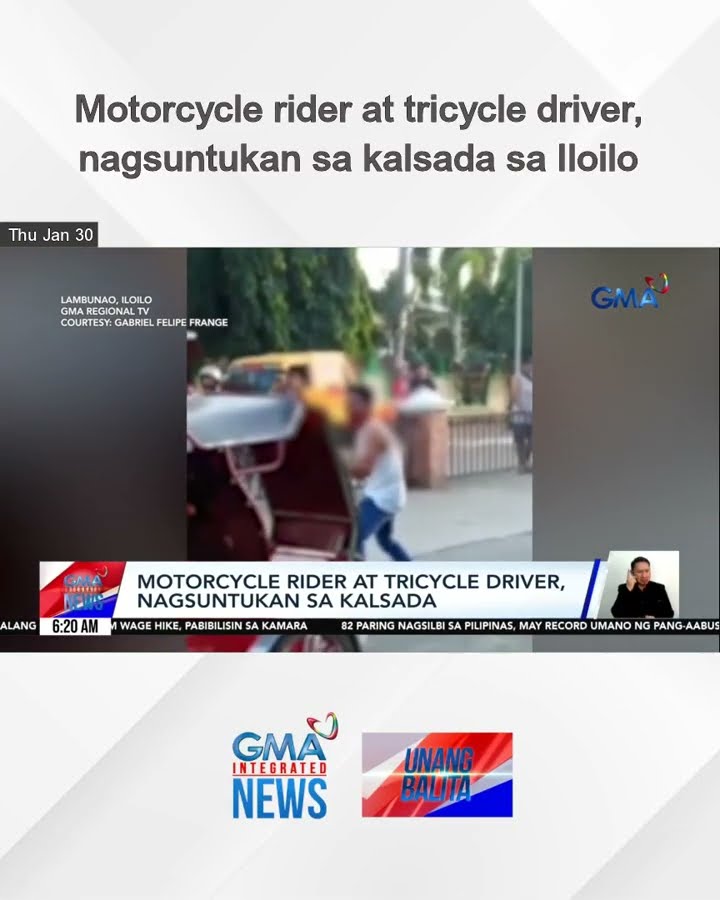 Motorcycle rider at tricycle driver, nagsuntukan sa kalsada sa Iloilo | Unang Balita
