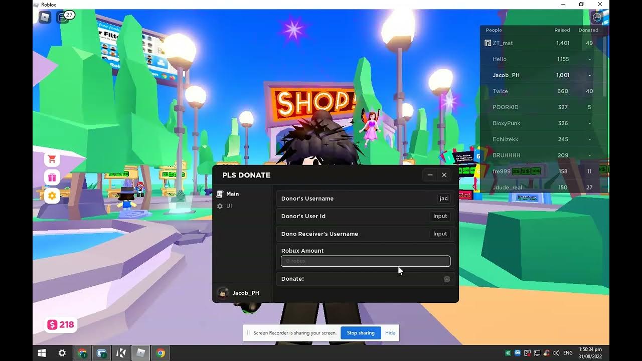 PLS DONATE 💸 Script Pastebin (ROBLOX) YouTube