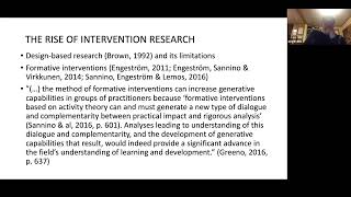 Engeström - Change  Laboratories for expansive  learning and  transformative agency