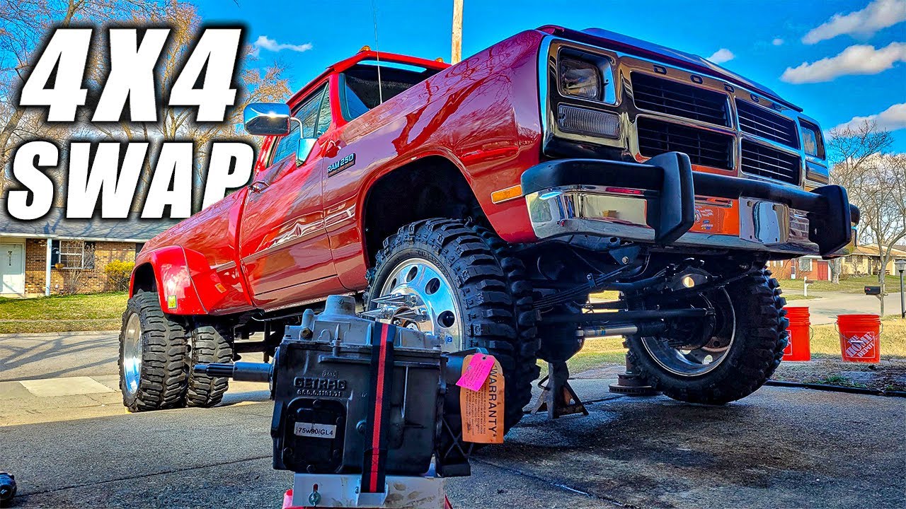 1st Gen Cummins Restoration gets Transmission SWAP - YouTube