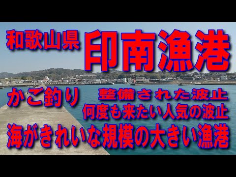 #157和歌山県印南漁港海がきれいな規模の大きい漁港和歌山県日高郡印南町印南湯浅御坊道路吉備湯浅PA印南IC阪和自動車道高級魚大物が釣れるイカ墨跡多数ファミリー家族連れサビキ釣り良い足場良波止