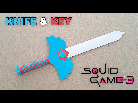 KAĞITTAN SQUİD GAME BIÇAK NASIL YAPILIR - ( KNİFE & KEY )
