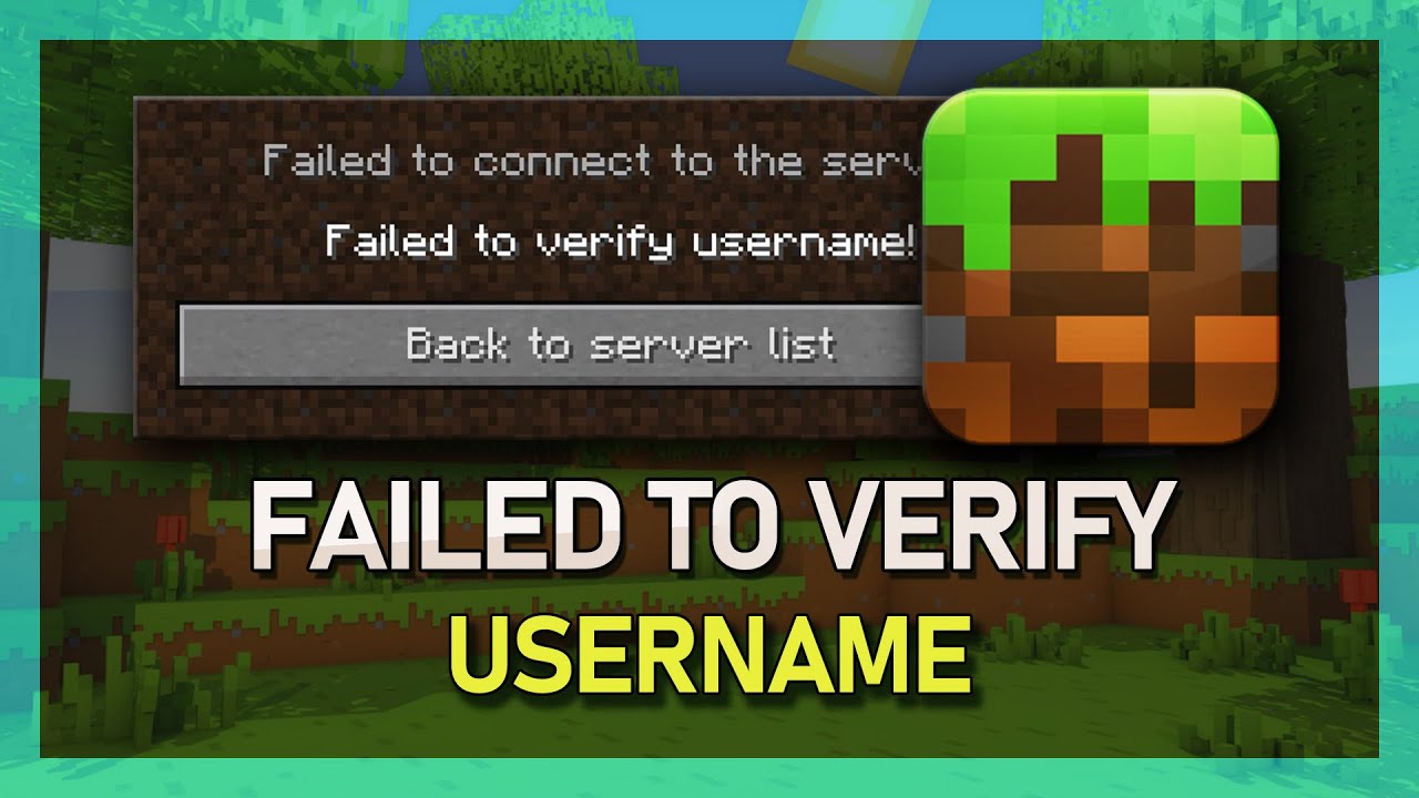 Minecraft How To Fix Failed To Verify Username Error Youtube