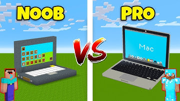 Minecraft Noob vs. Pro: Apple MacBook mod in Minecraft