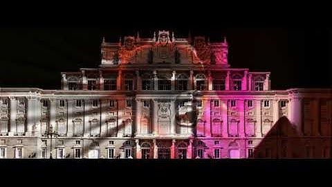 Led wall  mapping wedding