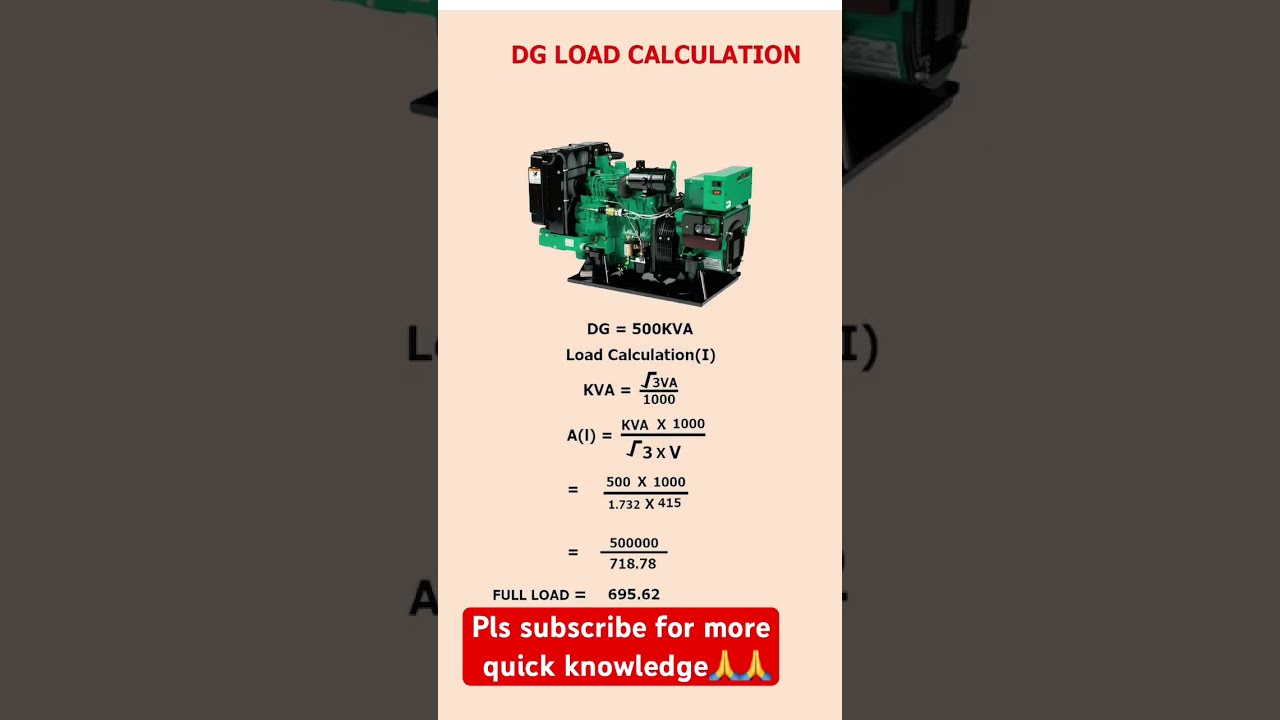 How To Calculate DG Load