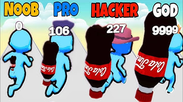 NOOB vs PRO vs HACKER vs GOD l in Soda Rush 3D