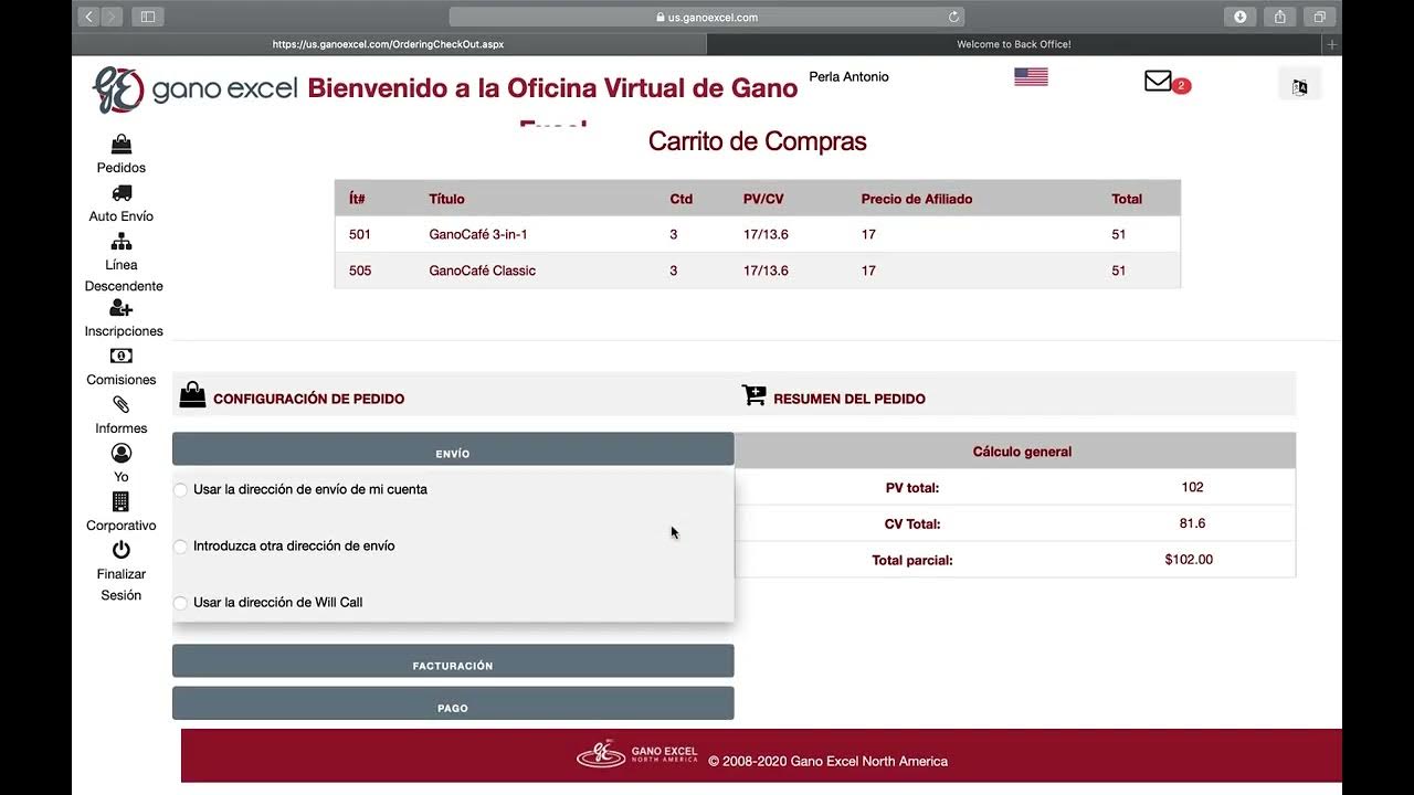 Como comprar productos de gano excel oficina virtual mx us youtube