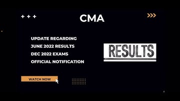 When cma june 2022 results will be declared? update regarding results & Dec 2022 exams by Pappan sir