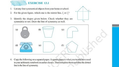 Exercise-13.1 full solution Chapter-13 Symmetry | NCERT maths | cbse board | AdnanAlig