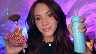 ASMR / Doing Your Skincare & Makeup (layered sounds, personal attention)