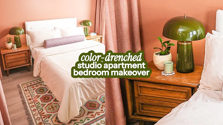 Studio Apartment Makeover | EXTREME Color-Drenched Bedroom
