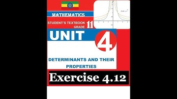 Mathematics Grade 11 Unit 4 Exercise 4.12(Cramer