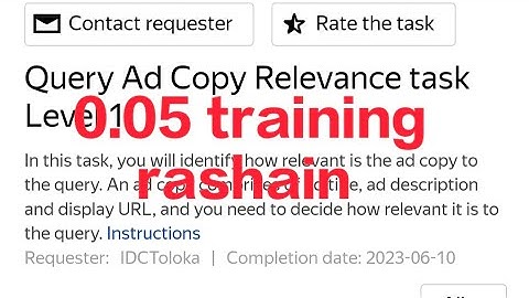 Query Ad Copy Relevance task Level 1 0.05 training plus exam