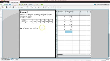 Video -  lineær regression og punktplot i Nspire