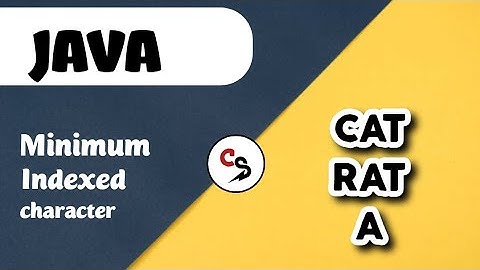 Min indexed character. || Java C++  C Javascript || Coding Sprint.
