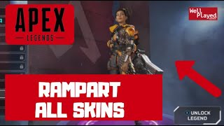 ALL RAMPART'S SKINS IN APEX LEGENDS! (SEASON 5)