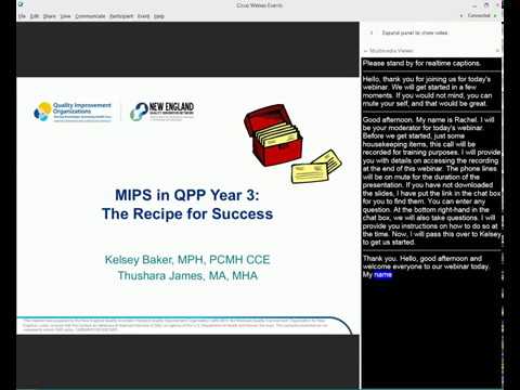 WEBINAR: MIPS in QPP Year 3 – The Recipe for Success